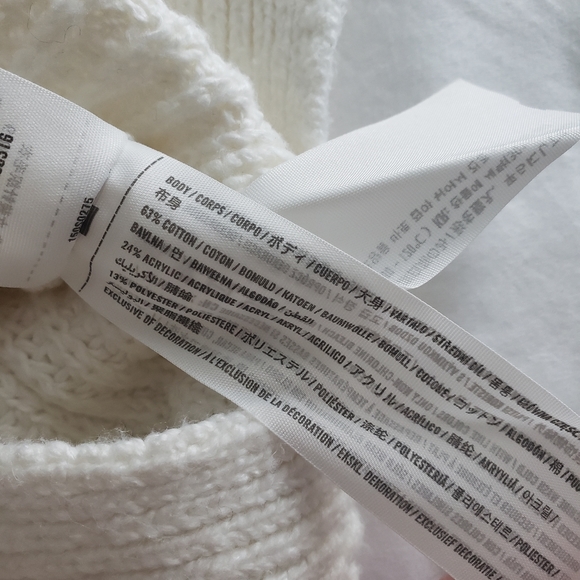 Abercrombie & Fitch mock neck knit sweater small white - Picture 7 of 7